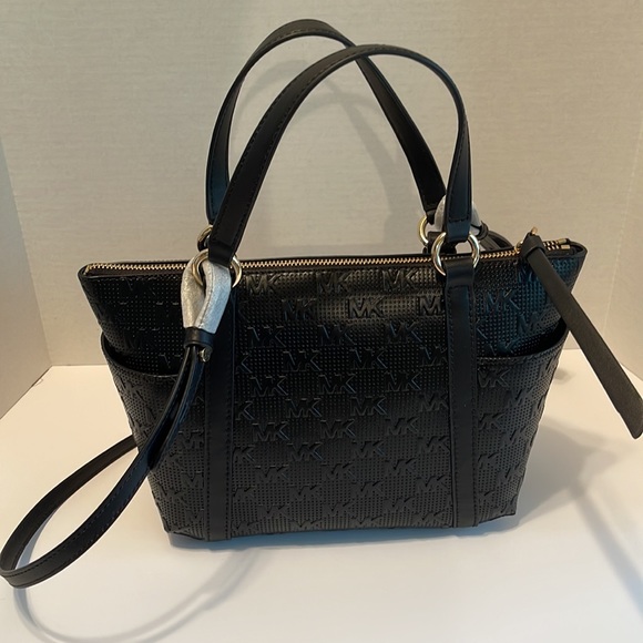 NWT MICHAEL Michael Kors Logo Sullivan Convertible Top Zip Tote - Picture 7 of 16